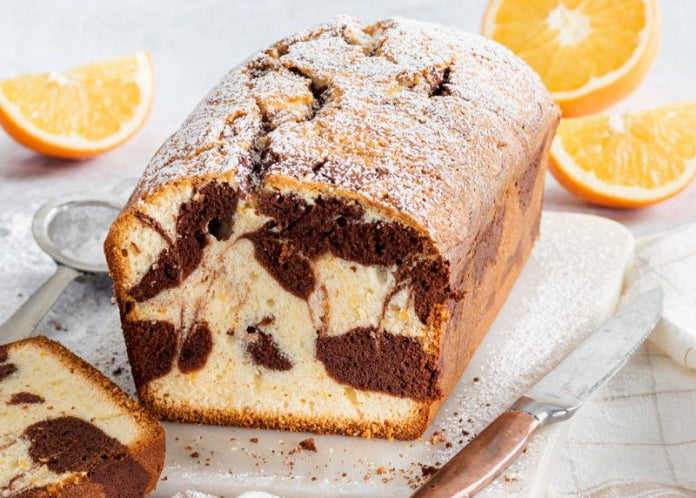 Gourmet marble pound cake